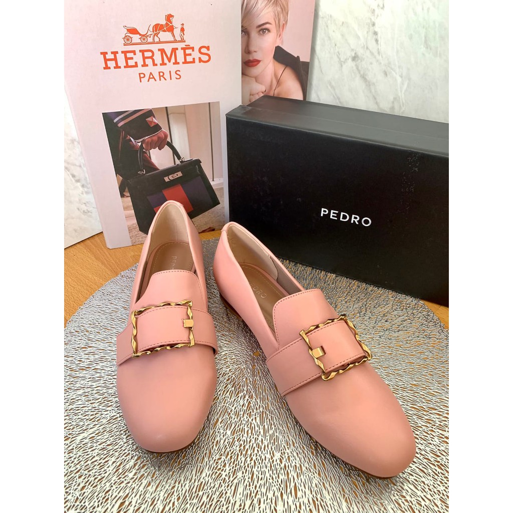 [7.7 Boombastis Sale⚡] - SEPATU WANITA PS061 BUCKLE LEATHER LOAFERS PREMIUM IMPORT