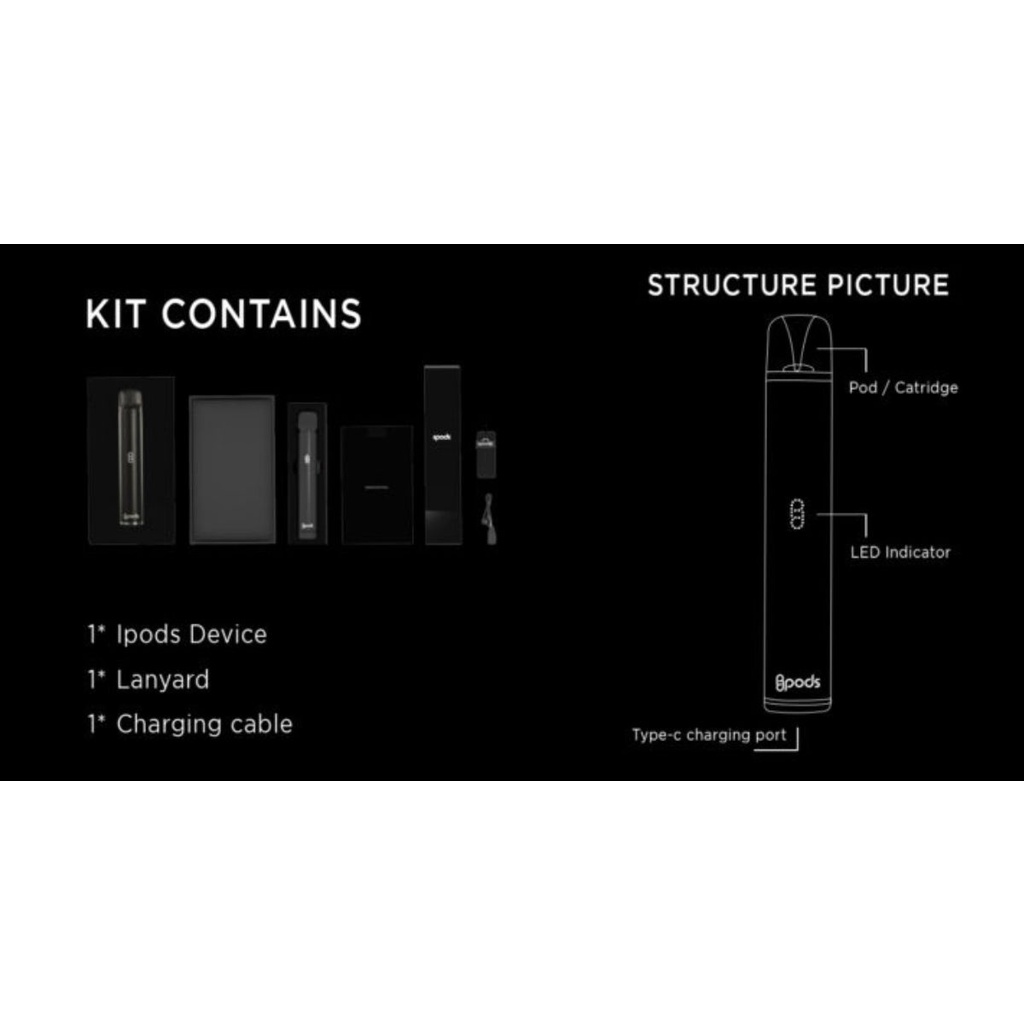 IPODS POD KIT 560MAH AUTHENTIC