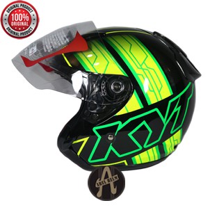 HELM KYT DJ MARU MOTIF #14 YELLOW FLUO / KYT DJ MARU TERBARU