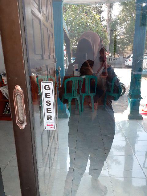 Signage Geser 4,5x19,5cm Sign Petunjuk Simbol Logo Peringatan Sliding