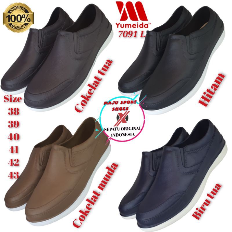 YUMEIDA 7091 L - SEPATU PANTOFEL KARET PRIA ORIGINAL / SEPATU KARET PRIA ANTI AIR / SEPATU ANTI SLIP