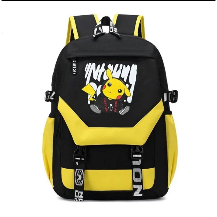 NIQABIS Tas Ransel Anak Laki Laki Pokemon Pikachu Tas Sekolah Anak TK SD SMP Tas Anak Cowok Pokeball