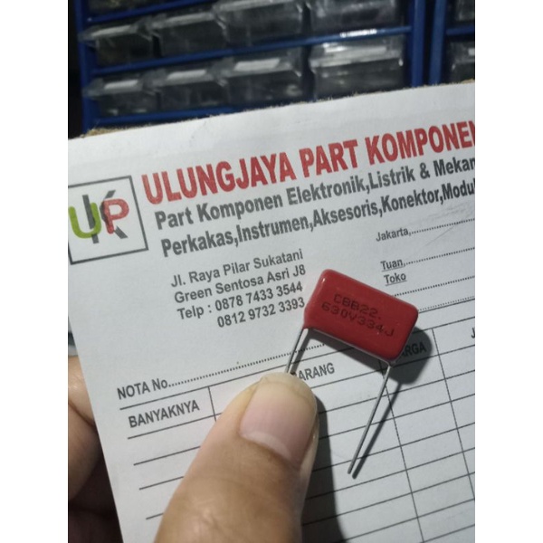 milar kapasitor 334j 630v CBB22 kapasitor milar
