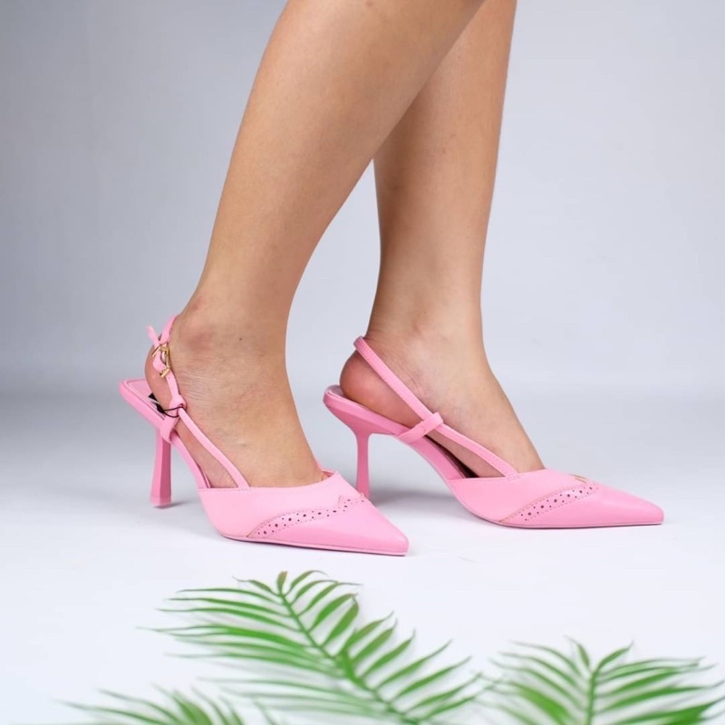 [7.7 Boombastis Sale⚡] - SEPATU WANITA SLINGBACK HIGH HEELS ZS444 SHOES PREMIUM IMPORT