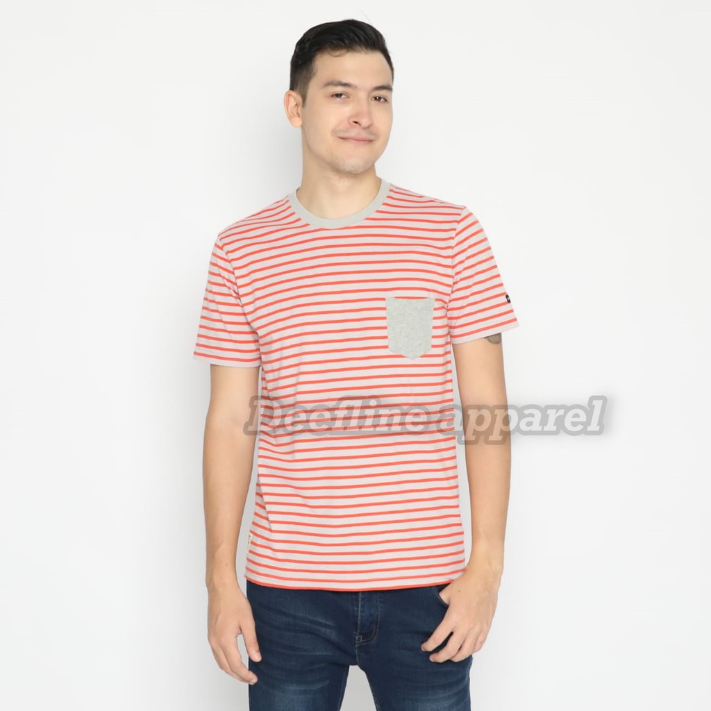 Deefline T-Shirt Weilla Orange Grey Pocket