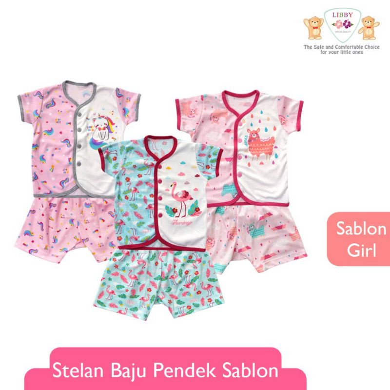 Libby Series Sablon Girl Setelan Pendek