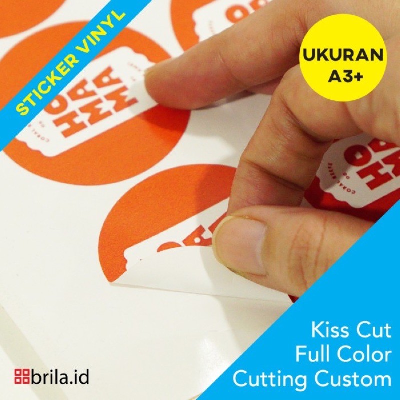 Jual Cetak Stiker Label Vinyl A3 Cut Stiker Label Kemasan