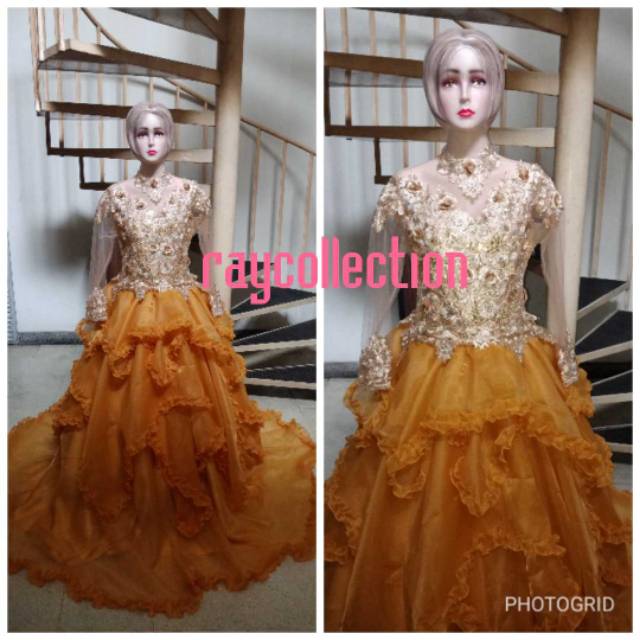 Gaun prewedd/gaun pengantin/gaun singer/gaun modern