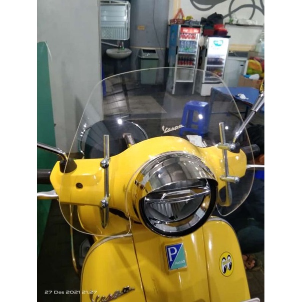 Windshield flyscreen aksesoris motor untuk Vespa LX Primavera Sprint S125 S150 GTS