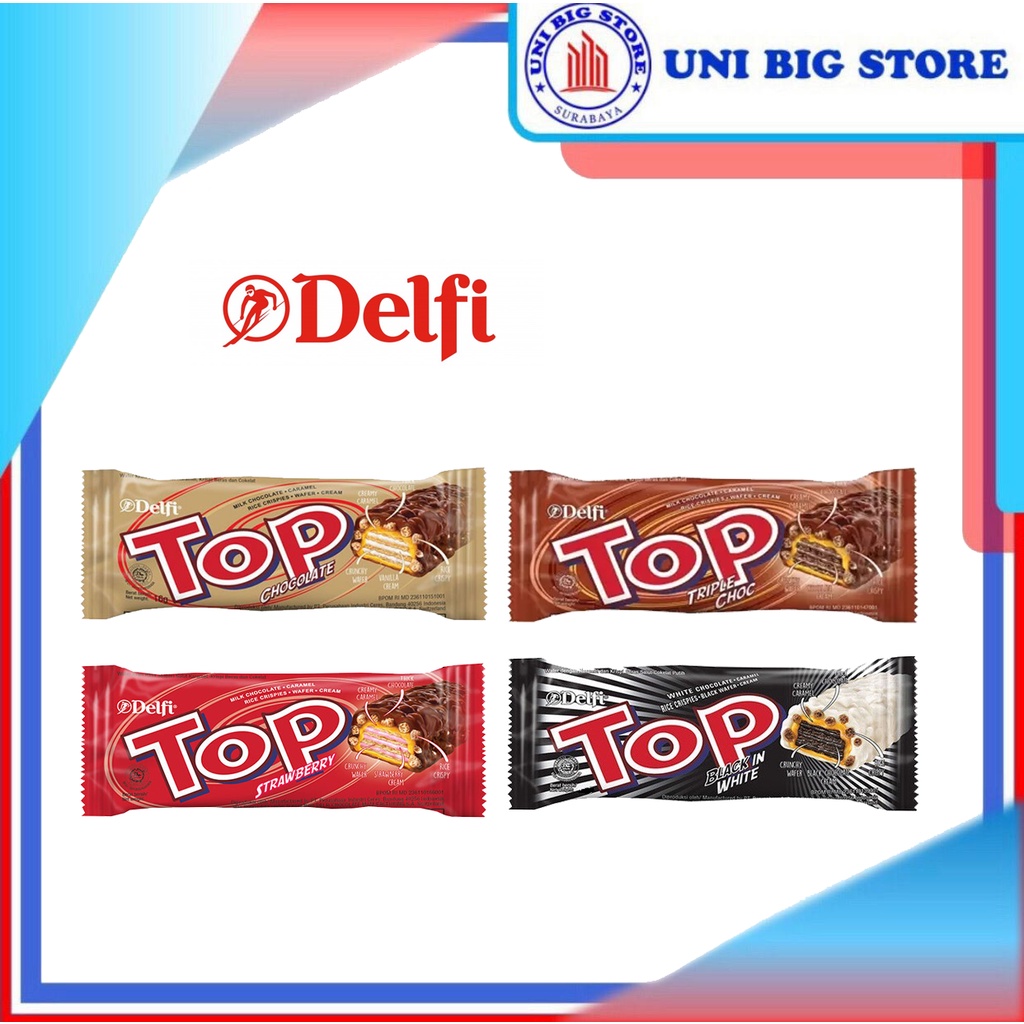 

Delfi Top Chocolate Coklat - Strawberry - Black In White - Triple Choco Cokelat 9 gr