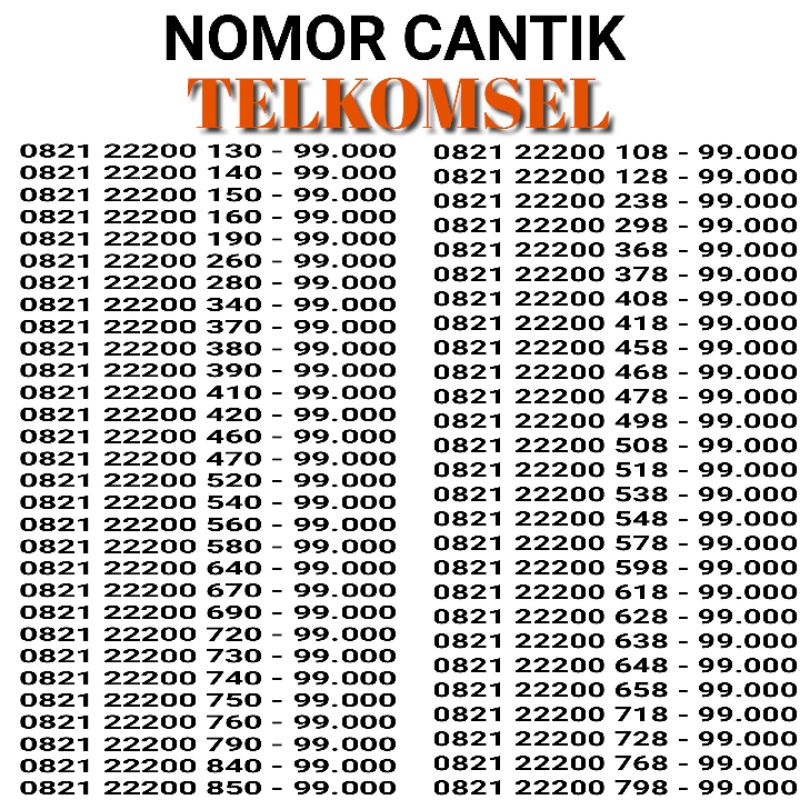 simpati nomor cantik 4g 22200 xxx