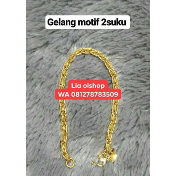Gelang motif EMAS SEPUHAN 24K