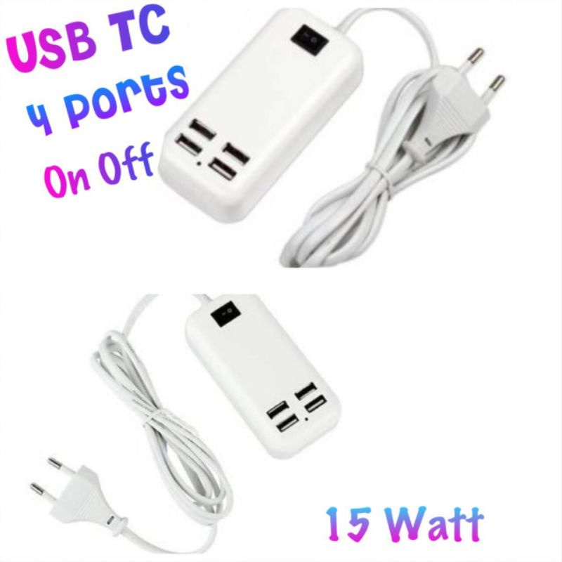 USB TC 4 HOLE / 6 HOLE / Adaptor  Charger Usb 6port 20W For Samsung Iphon Asus Xiaomi Asus Oppo