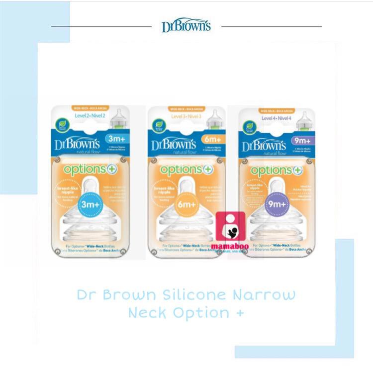 DR BROWNS SILICONE NARROW NECK OPTION+