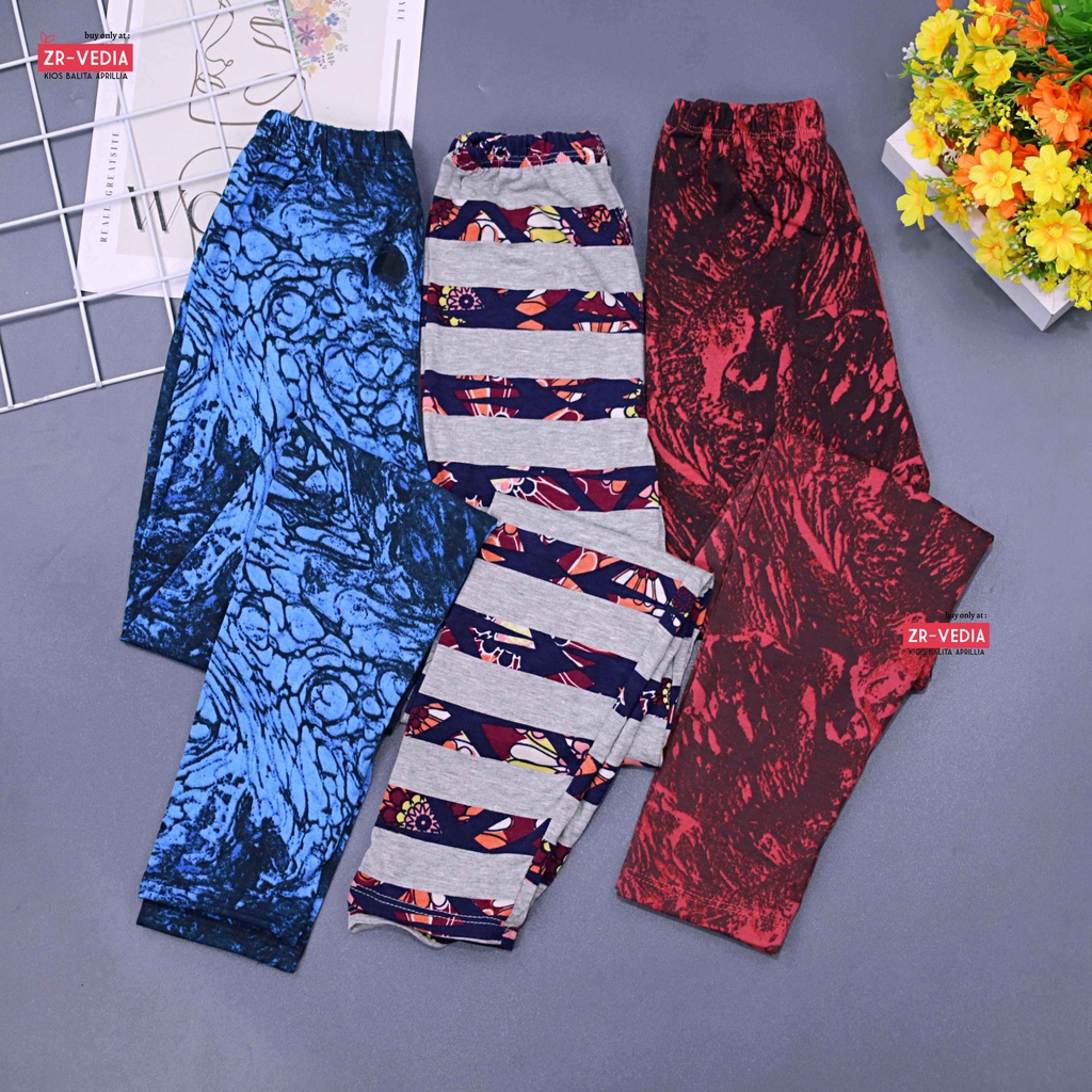 Legging Calvina uk Bayi - 12 tahun / Bahan Kaos Spandek Nyaman Leging Motif Panjang Lejing Laging Anak Perempuan kiosbalitaaprilia