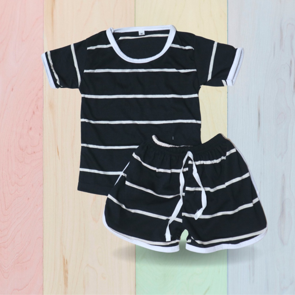Babynkids -  Setelan Anak & Bayi Chupa Chup / Baju Anak Perempuan Polos / Setelan Anak Unisex 0 - 5 Tahun-LIST HITAM