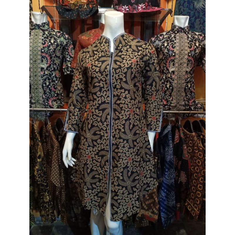 SIZE M L XL TUNIK BATIK ATASAN WANITA BATIK BAJU KANTOR