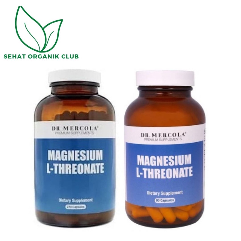 Dr. Mercola Magnesium L-Threonate 90 Capsules ;  L-Threonate 270 Capsules - Magtein / Obat Pikun