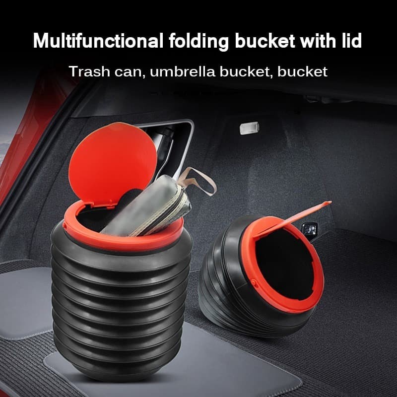 Car Accesories Folding Trash Can Foldable Tempat Sampah Mobil Lipat Multifungsi