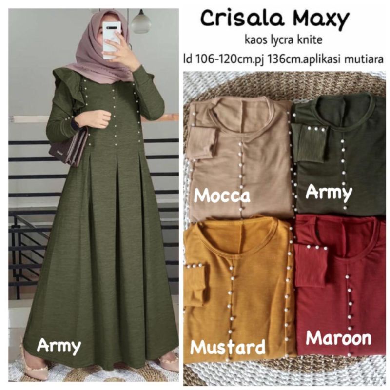 maxy dress / gamis Lycra Knit crisala