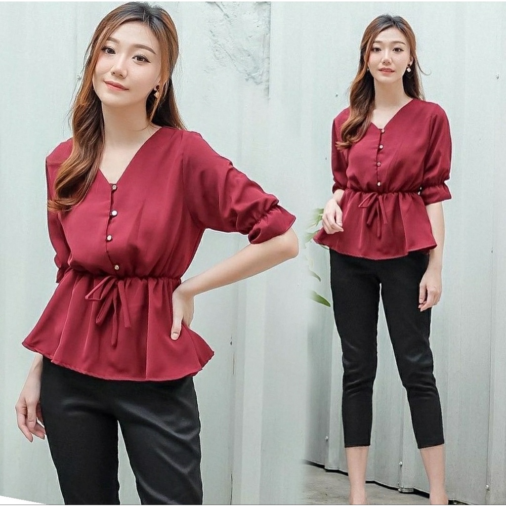 [MCFK] Blouse Akata / Blouse Korea / Baju Atasan Wanita / Blouse / Blouse Wanita / Blouse Murah