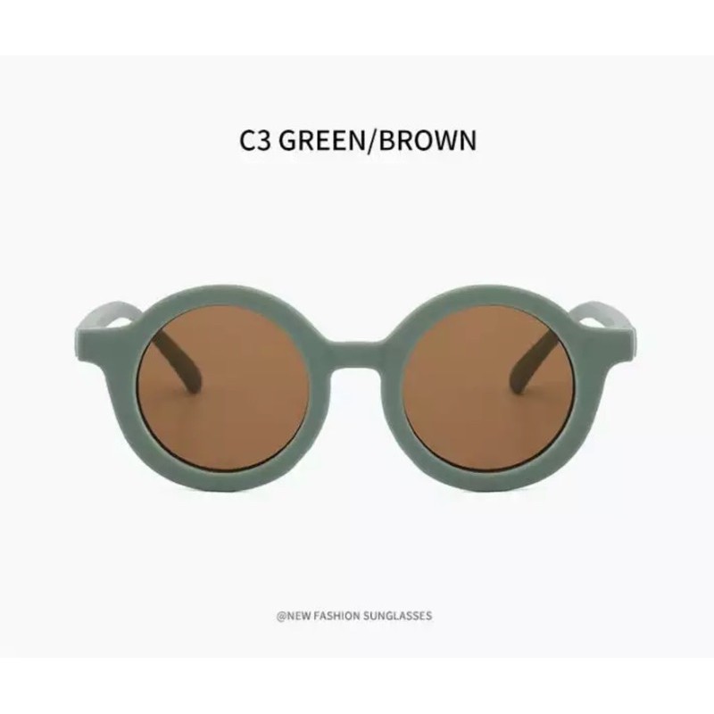 Kacamata Anak Sunglasses Baby Bayi Balita Baby Kids Cute Anti UV Ootd Fashion Anak Laki Cowok Perempuan Kacamata Gaya Anak Kacam,ata Fashion Anak-Green