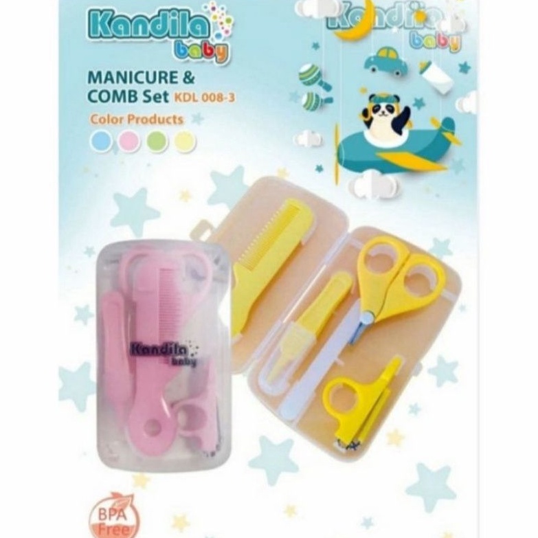 KANDILA Baby Manicure and Comb Set Gunting Kuku Kikir dan Sisir Bayi