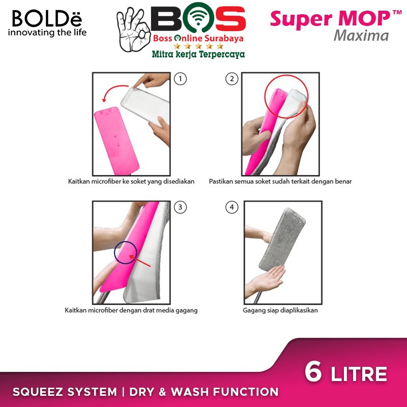 Bolde Super Mop Pembersih Lantai Untuk Mengepel Lantai Maxima Bolde