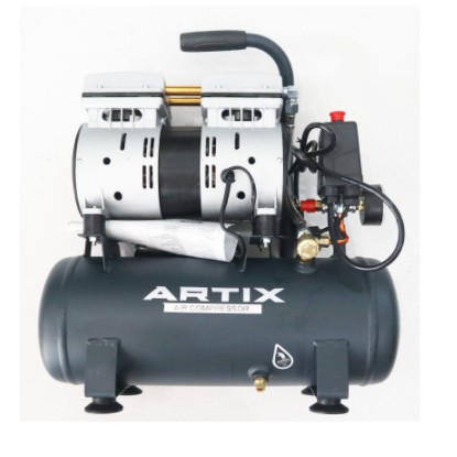 ARTIX Compressor Oiless Silent 0.75 HP 9 L / Kompressor Listrik Angin Udara Tanpa Oli 0.75Pk 9 Liter