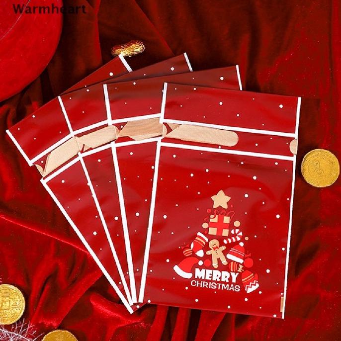 

WARMHEART 50PCS 2022 CHRISTMAS CANDY PACKAGING SANTA GIFT BAG XMAS DC452CD3