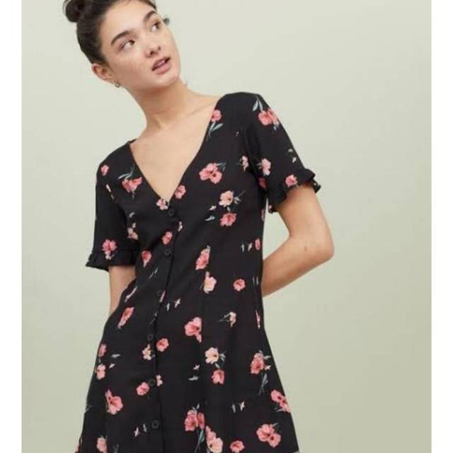 floral black dress