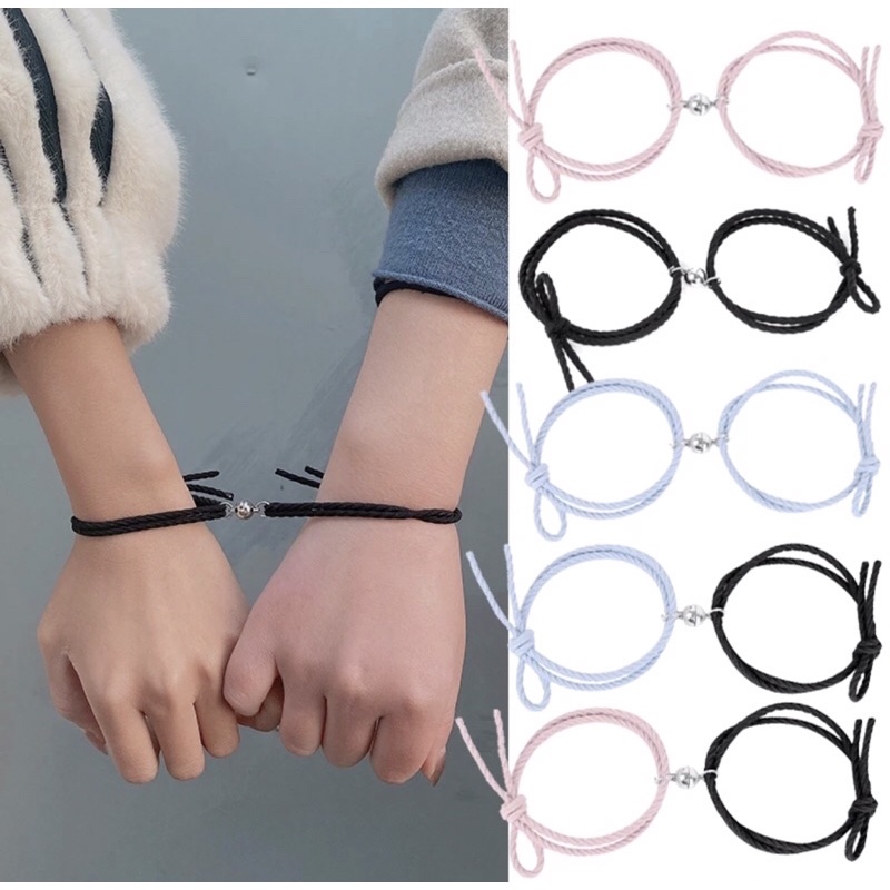 Gelang Tali Persahabatan Gelang Magnetik Couple Gelang Tangan Magnet Pasangan Gelang Bucin