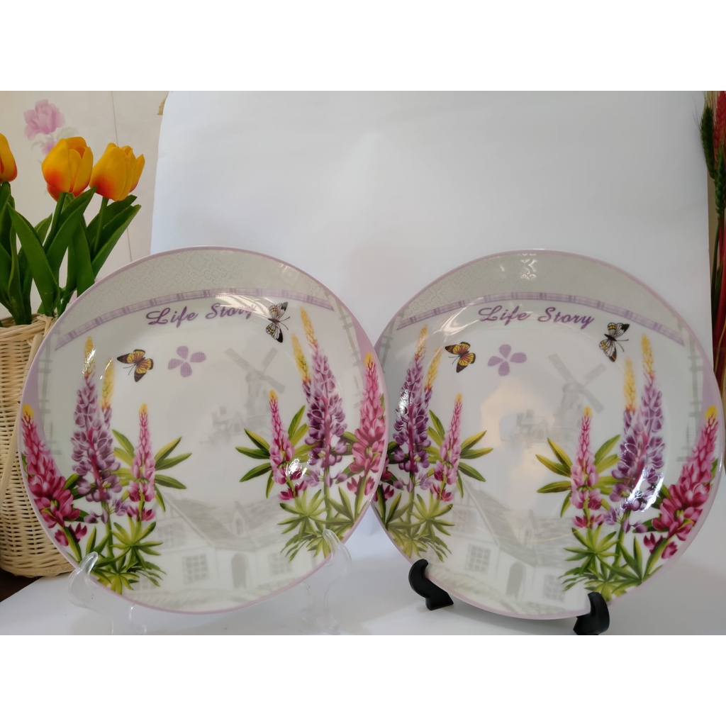 Piring Fiorenza lavender 10 inch besar ceper