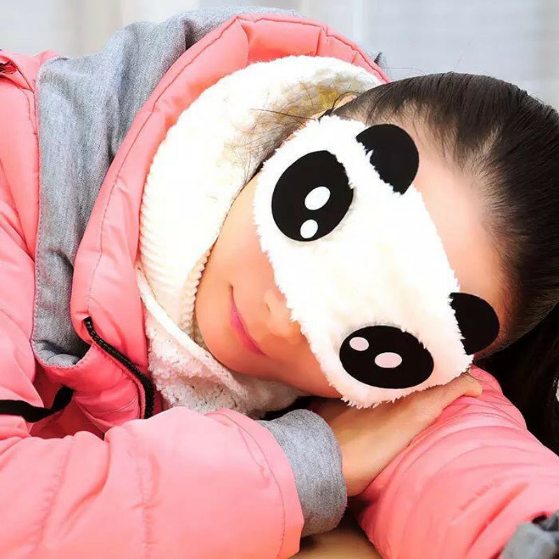 Penutup Mata Tidur Karakter Panda / Eye Cover Cute Panda / Sleeping Eye Panda Lucu