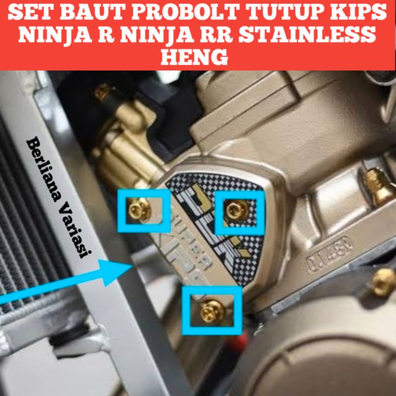 Set baut probolt tutup kips ninja r ninja rr original heng