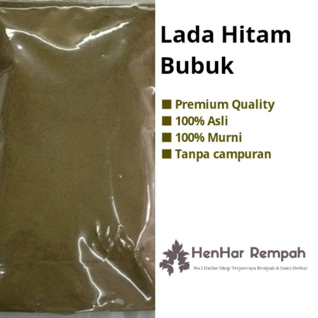 

[Garansi 100% Asli] 500 gram Lada hitam bubuk / Merica hitam bubuk murni tanpa campuran
