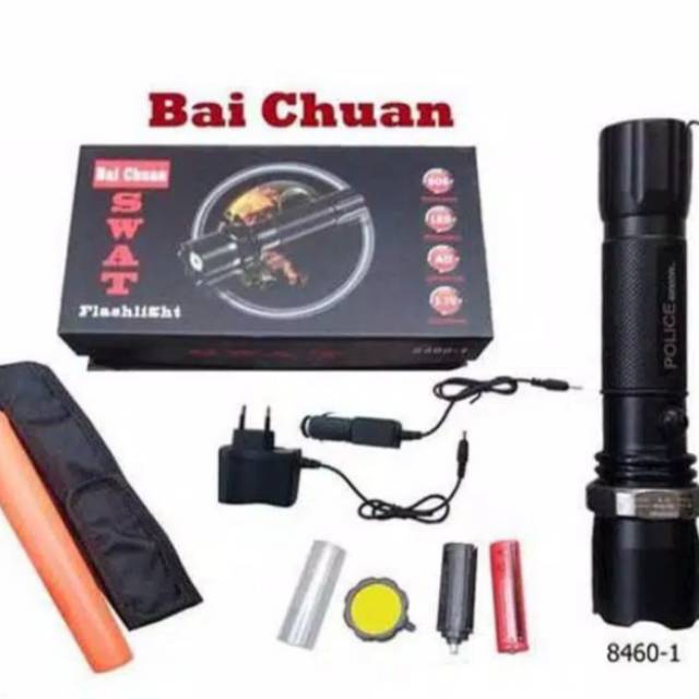 Senter Police Original Swat Super Terang Outdoor