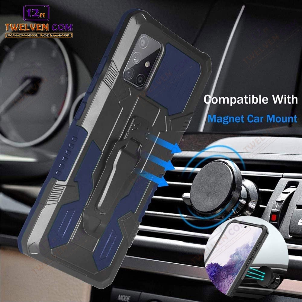 Case Shockproof Samsung A30 / A30s / A31 / A32 4G / A32 5G / A33 / A50 / A50s / A51 / A52 4G / 5G / A52s / A53 / A70 / A70s / A71 / A72 4G / 5G / A73 - Armor Hardcase Stand Clip