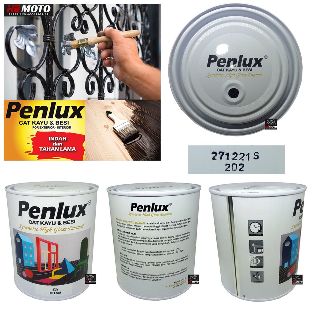 202 PENLUX Cat Besi & Kayu 202 ( Hitam ) 1 KG