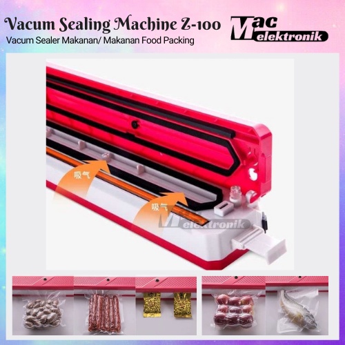 Mesin Vacum Sealer Plastik Vacuum Udara Vakum alat bungkus makanan Vipoo Z-100 Vacum sealer FRESH Makanan Food Packing