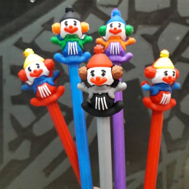

OBRAL !!! Pulpen Gel Badut 12pcs