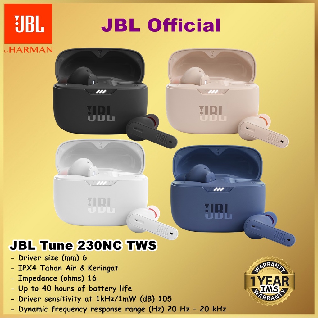 JBL Tune 230 230NC T230 TWS True Wireless in-Ear Earbuds Earphones