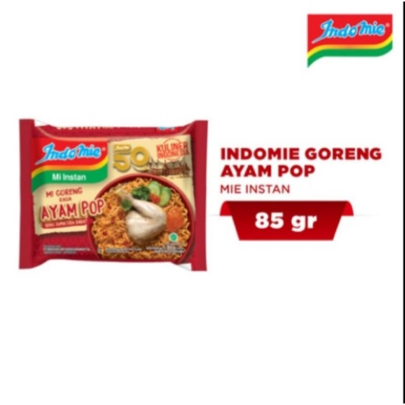 

INDOMIE MI instan ayam pop 85g