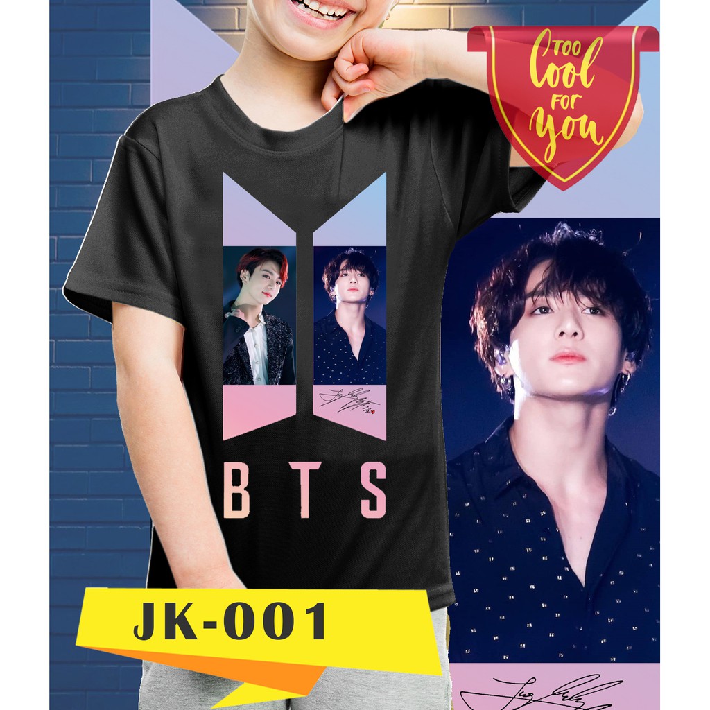 Kaos/baju anak BTS - JEON JUNGKOOK - 001 (size anak 8 - 10 tahun)