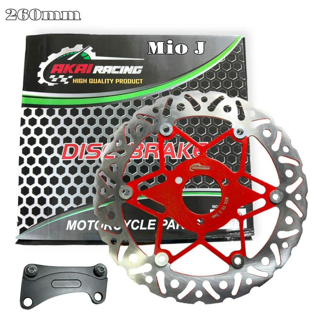PIRINGAN LEBAR DEPAN FINO-MIOJ-MIOGT-SOULGT 115-AEROX 125-fino karbu-fino f1 DLL PIRINGAN BESAR 260MM