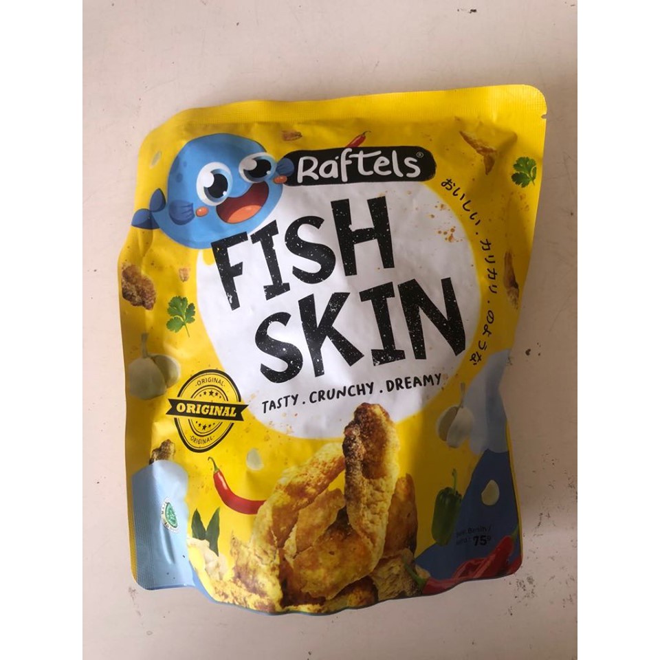 Raftels Fisk Skin/ Snack Kulit Ikan/ Original Fish Skin 75g