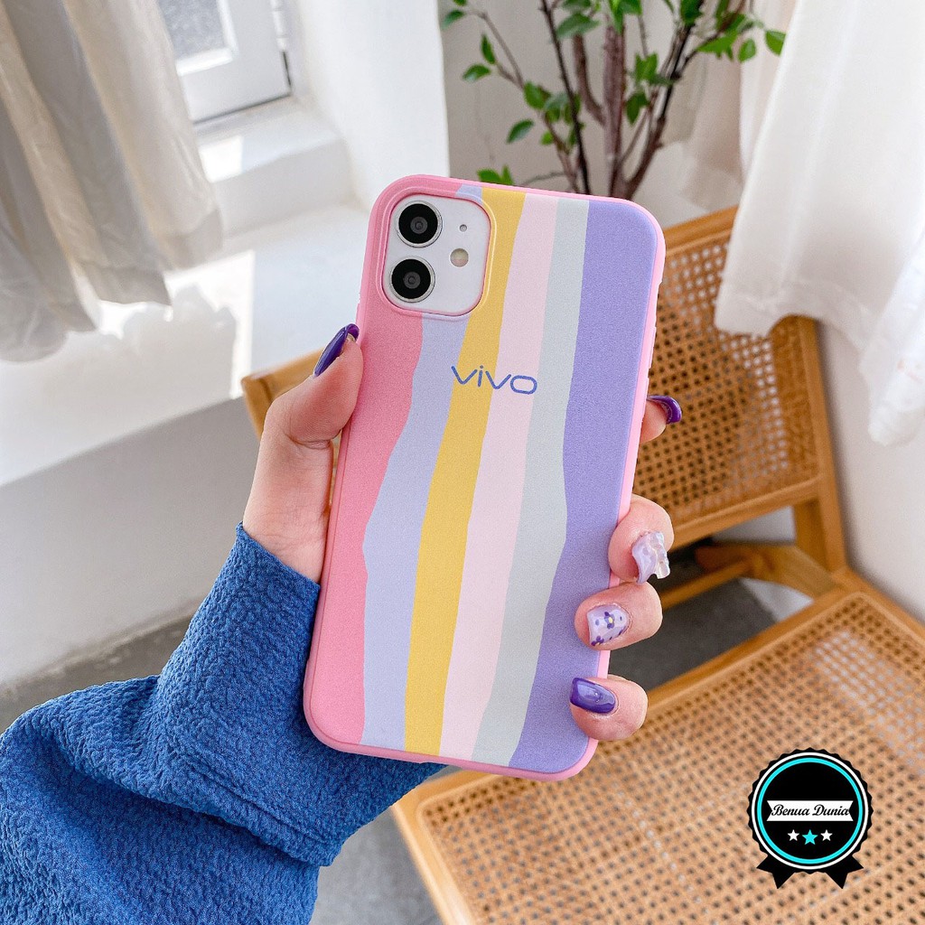 SS046 CASE RAINBOW VIVO Y71 Y81 Y91 y95 y93 Y91c Y20 y12s Y12 y15 Y30 y50 V5 lite y53 y83 y19 BD1129-4