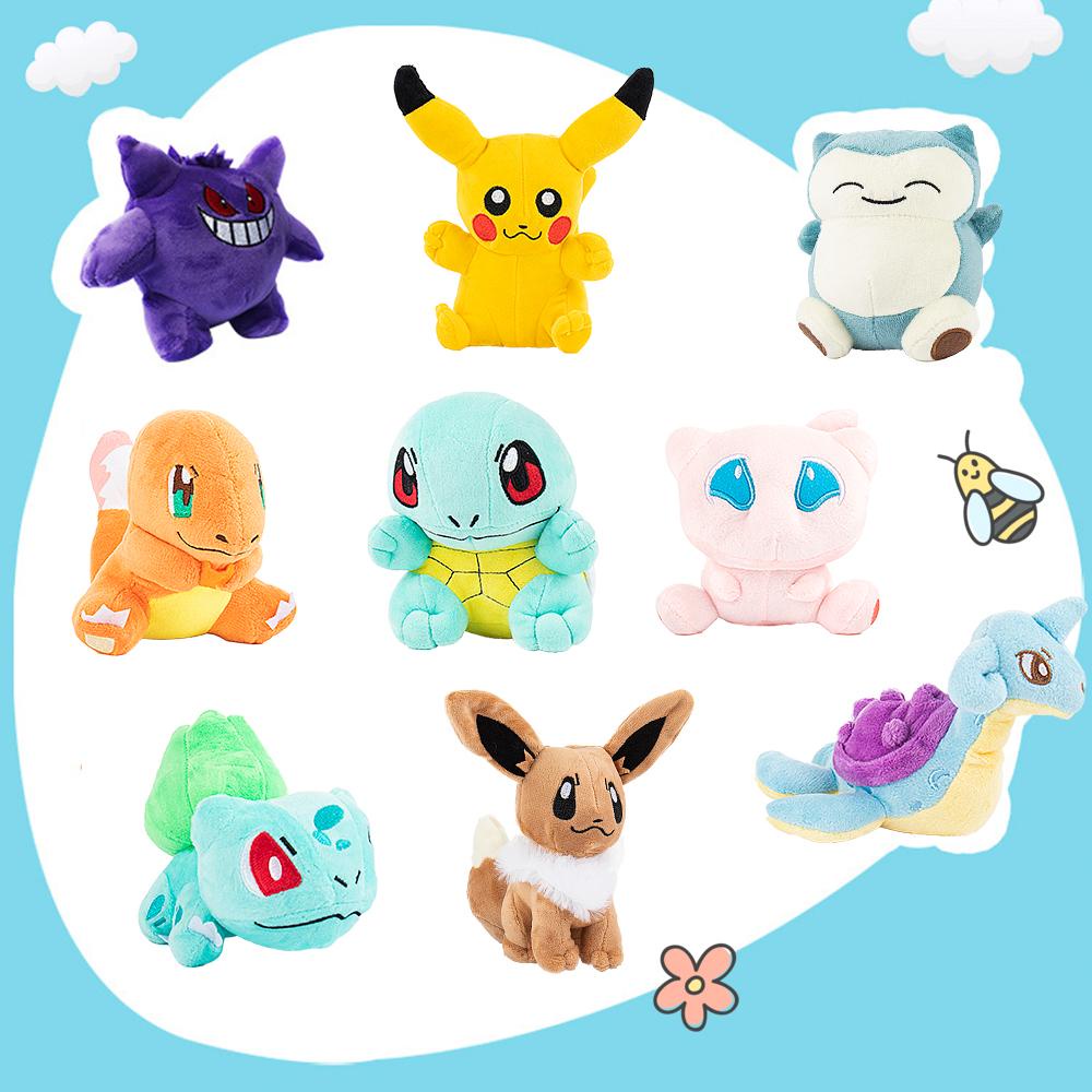 Timekey Mainan Boneka Stuffed Plush Pokemon Pikachu 13-20cm Dengan Topi Charizard Untuk Hadiah Natal / Ulang Tahun / Valentine B2T6