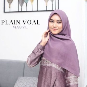 HIJAB SEGIEMPAT POLOS  VOAL PLAIN • WNJ