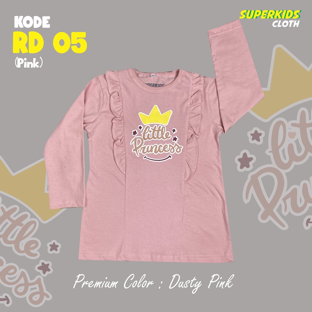BAJU ANAK PEREMPUAN LENGAN PANJANG RAMPEL DADA GAMBAR LUCU WARNA TERBARU | KAOS ANAK PEREMPUAN PAKAIAN ANAK CEWEK LENGAN PANJANG VARIASI RAMPEL RUFFLE MURAH TERLARIS VIRAL ECER GROSIR BRAND SUPERKSIDCLOTH UMUR 1 2 3 4 5 6 7 8 9 10 11 TAHUN